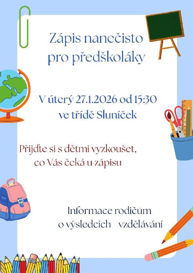 Zápis nanečisto u Sluníček